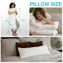 Load image into Gallery viewer, Pharmedoc Body Pillow - Memory Foam Pillow -  Maternity and Pregnancy Pillows for Sleeping - Side Sleeper Pillow - Shredded Memory Foam - Pregnancy Must Haves

