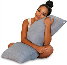 Load image into Gallery viewer, Pharmedoc Body Pillow - Memory Foam Pillow -  Maternity and Pregnancy Pillows for Sleeping - Side Sleeper Pillow - Shredded Memory Foam - Pregnancy Must Haves
