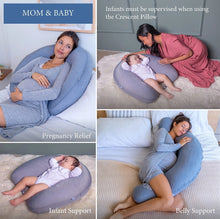 Load image into Gallery viewer, Pharmedoc Body Pillow for Adults - Side Sleeper Pillow – Maternity and Pregnancy Pillow - Nursing Pillow for Breastfeeding - Pregnancy Must Haves
