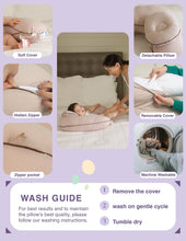 Load image into Gallery viewer, Pharmedoc Nursing Pillow for Breastfeeding - With Headrest &amp; Adjustable Waist Straps - Removable Cover
