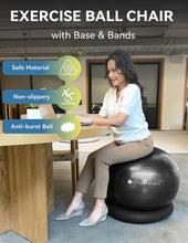 Load image into Gallery viewer, Pharmedoc Yoga Ball Chair with Base &amp; Bands
