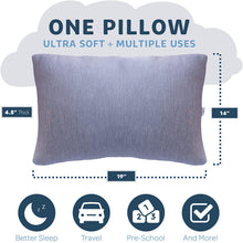 Load image into Gallery viewer, Toddler Pillows with Cooling Feature Machine Washable Cover
