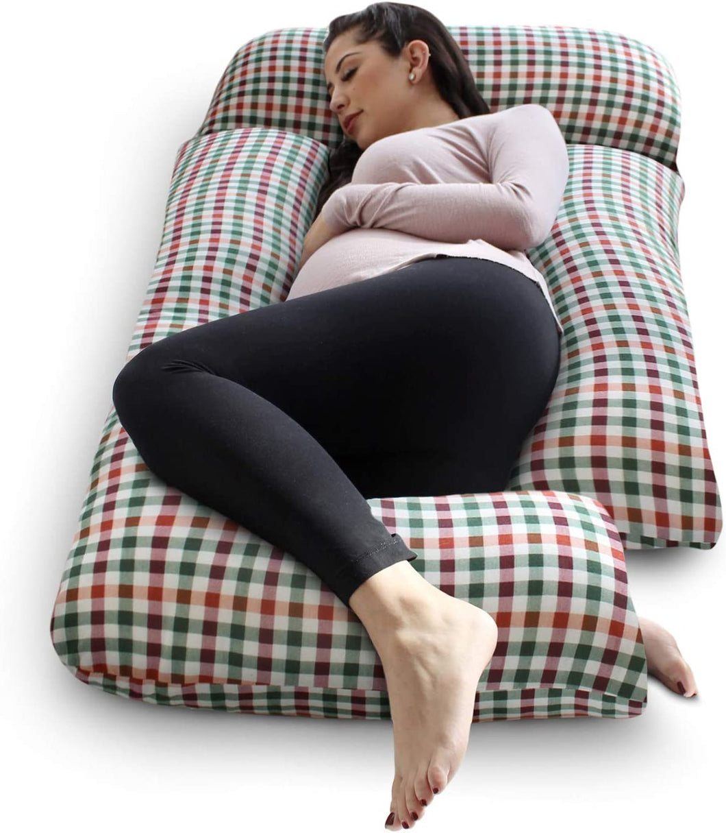 Pharmedoc SleepNook Pregnancy Pillow - 3 Piece Full Body Maternity Pillow with Super Soft Jersey Cover