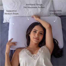 Load image into Gallery viewer, PharMeDoc Cooling Memory Foam Pillow

