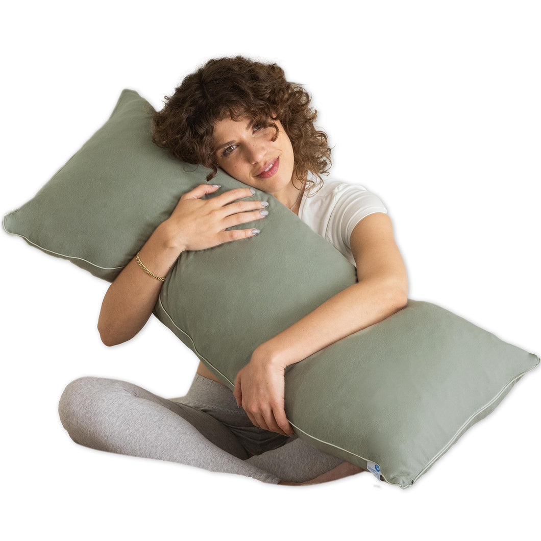 Pharmedoc Pregnancy Pillows, Shredded Memory Foam, Maternity Pillow for Sleeping - Cooling Cover